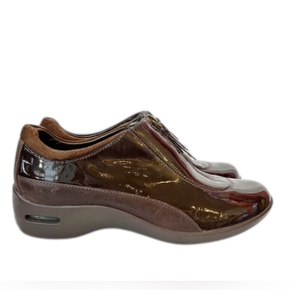 Cole Haan Air Luna Waterproof Shoes Women 6.5 Patent Leather Slip On Clog Brown - Picture 8 of 8